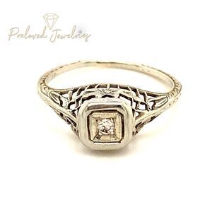 Vintage 18k Diamond Ring